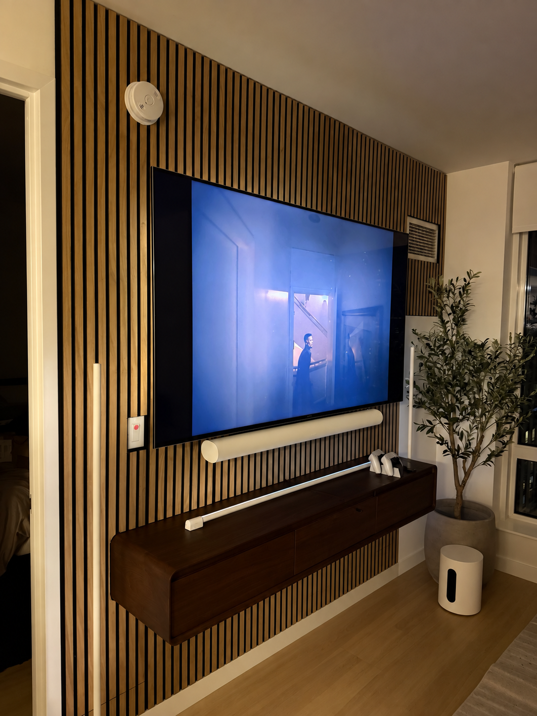 75" TV, Soundbar & Slat Wall Installation — Long Island City, NY